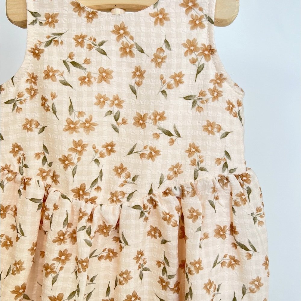 NWOT Yellow Floral Cotton Baby Girl Romper - Picture 2 of 6